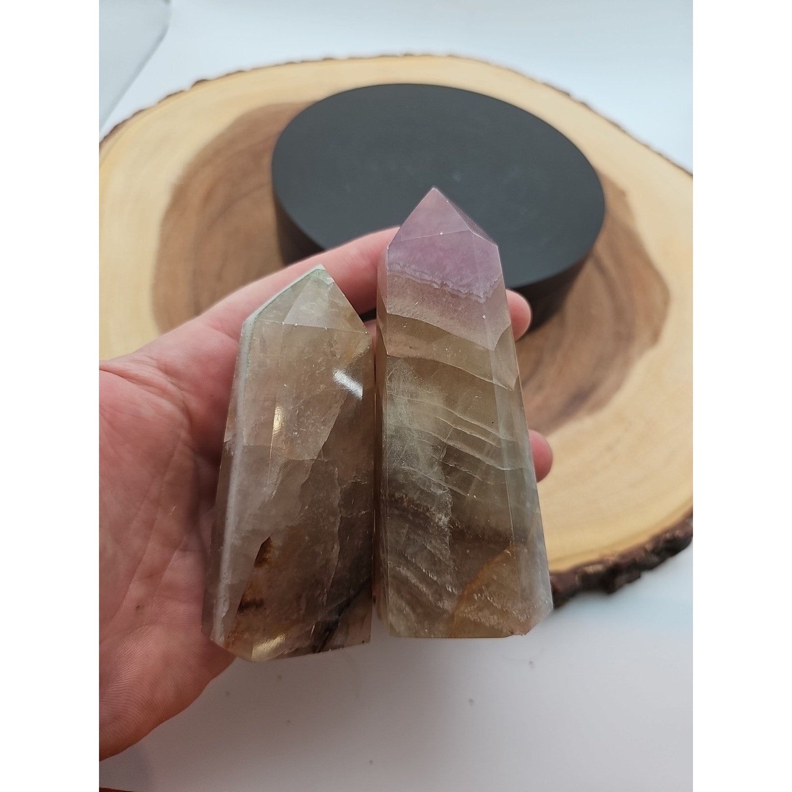 Fluorite crystals Set Of 4,2.52lbs