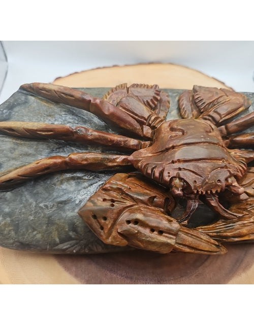 Load image into Gallery viewer, 7.4LB Natural Mao Gong shi crab skull hand carved crystal specimen healing
