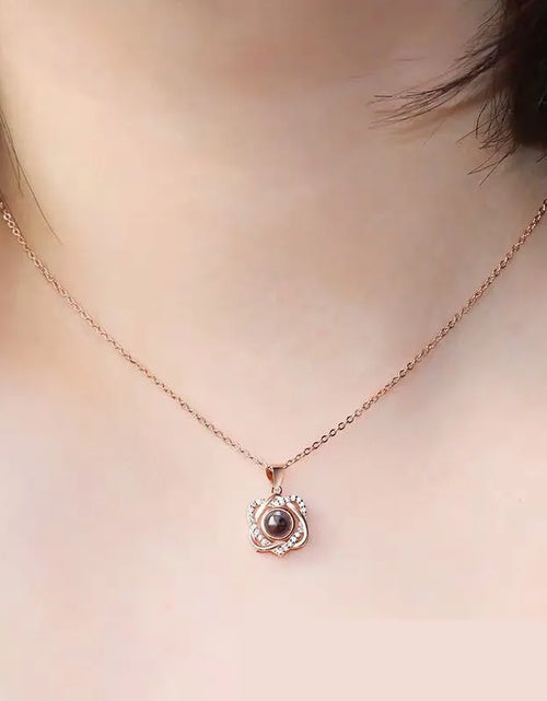 Load image into Gallery viewer, 100 I Love You Language Clavicle Necklace
