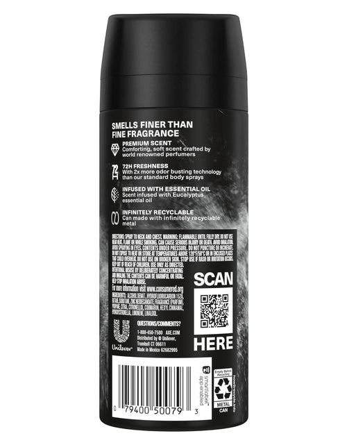 Load image into Gallery viewer, AXE Fine Fragrance Collection Premium Deodorant Body Spray for Men Pure Coconut 3 Count with 72H Odor Protection and Freshness Infused with Coconut, Eucalyptus, and Oak Essential Oils 4 oz 4 Ounce (Pack of 3)
