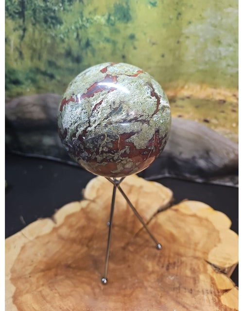 Load image into Gallery viewer, 4.18LB Natural dragon blood stone quartz sphere crystal ball reiki healing 1900g
