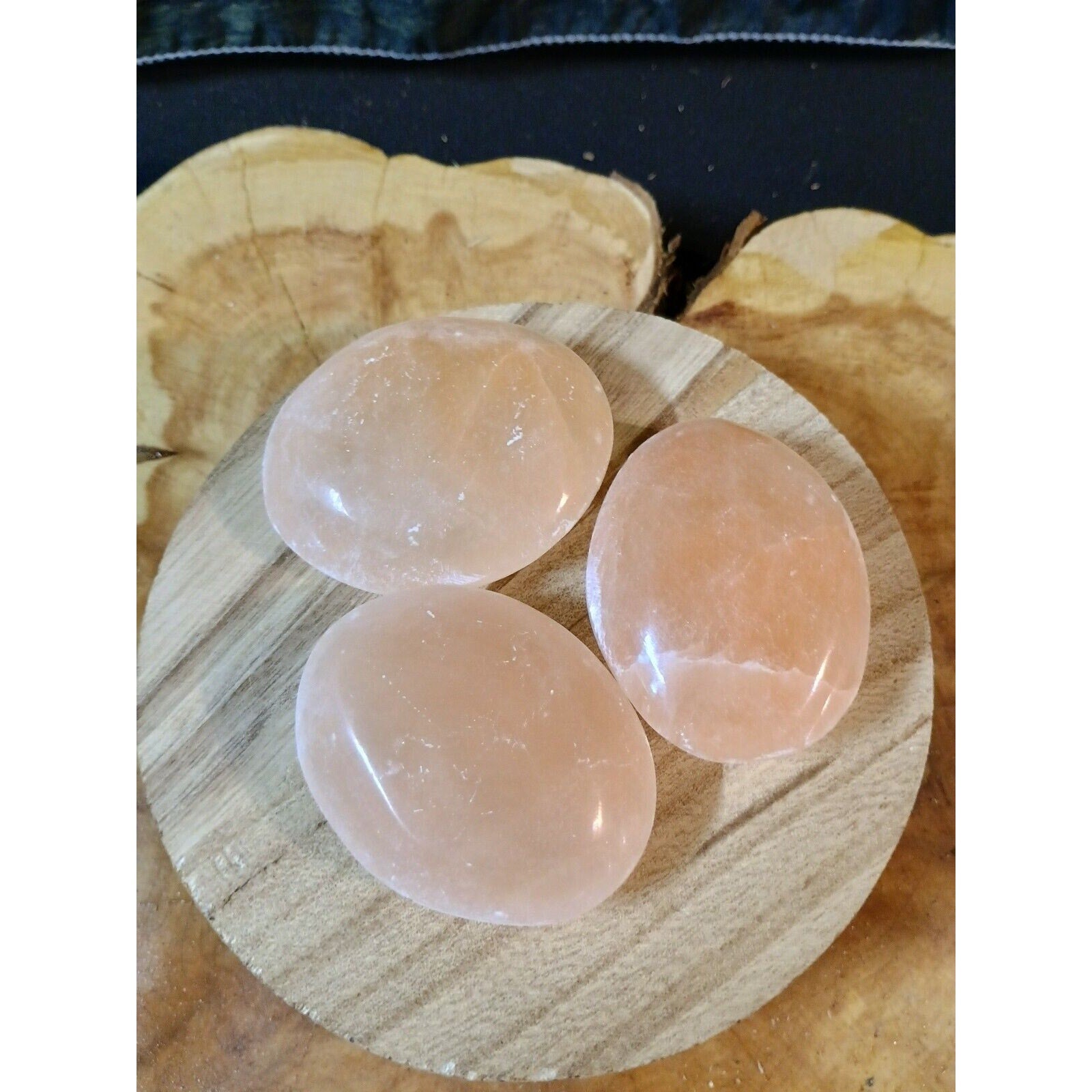 1 Each Oval Shape Peach Palmstone