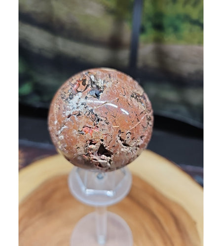 .74LB Natural Vesuvianite Agate Carnelian Crystal Geode Sphere Ball Healing