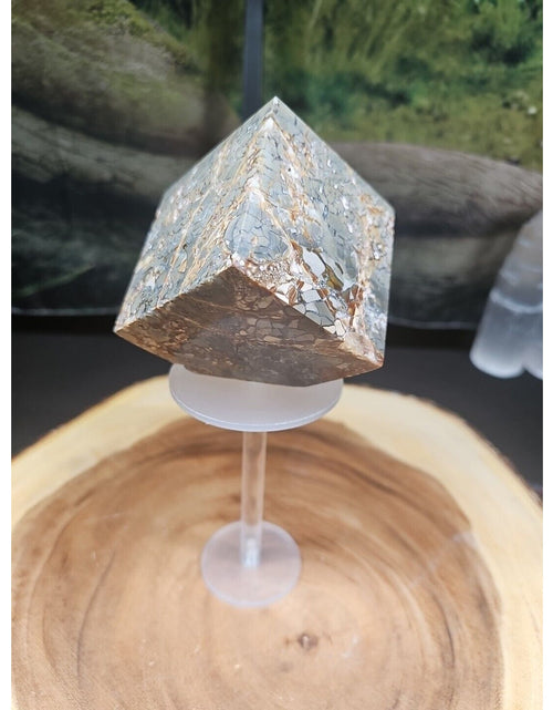 Load image into Gallery viewer, 1.87LB 1Pcs Natural Ocean Jasper Onyx Quartz Crystal Geode Square Heptahedron
