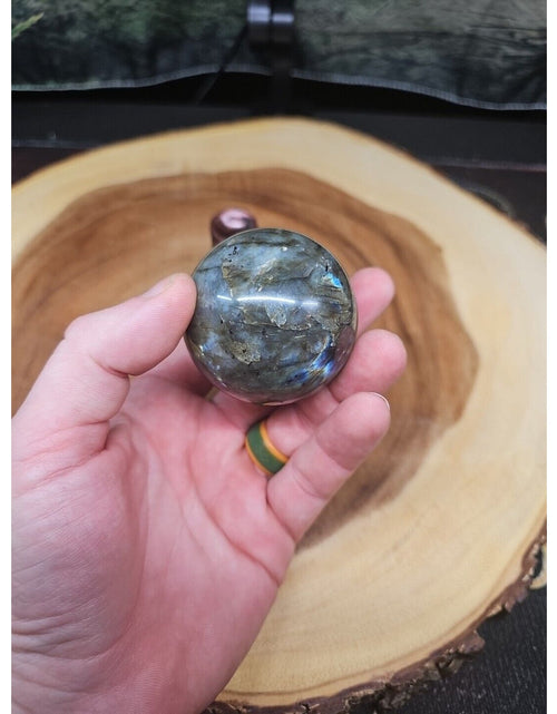 Load image into Gallery viewer, Labradorite Sphere 50mm W/Stand
