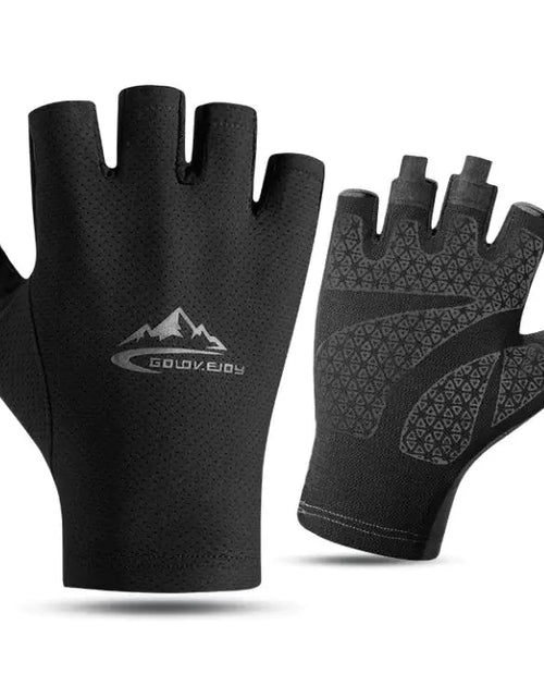 Load image into Gallery viewer, Ice Silk Sunscreen Palm Microfiber Non-slip Wear-resistant High Elastic Men&#39;s Gloves
