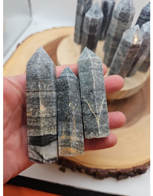 Load image into Gallery viewer, Silver Crazy Lace Towers Set Of 3pcs 3in Tall Avg
