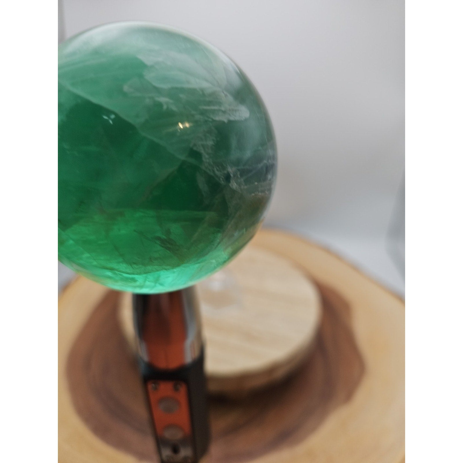 1.59lb Natural Rainbow Fluorite Quartz Crystal Sphere Ball Polished