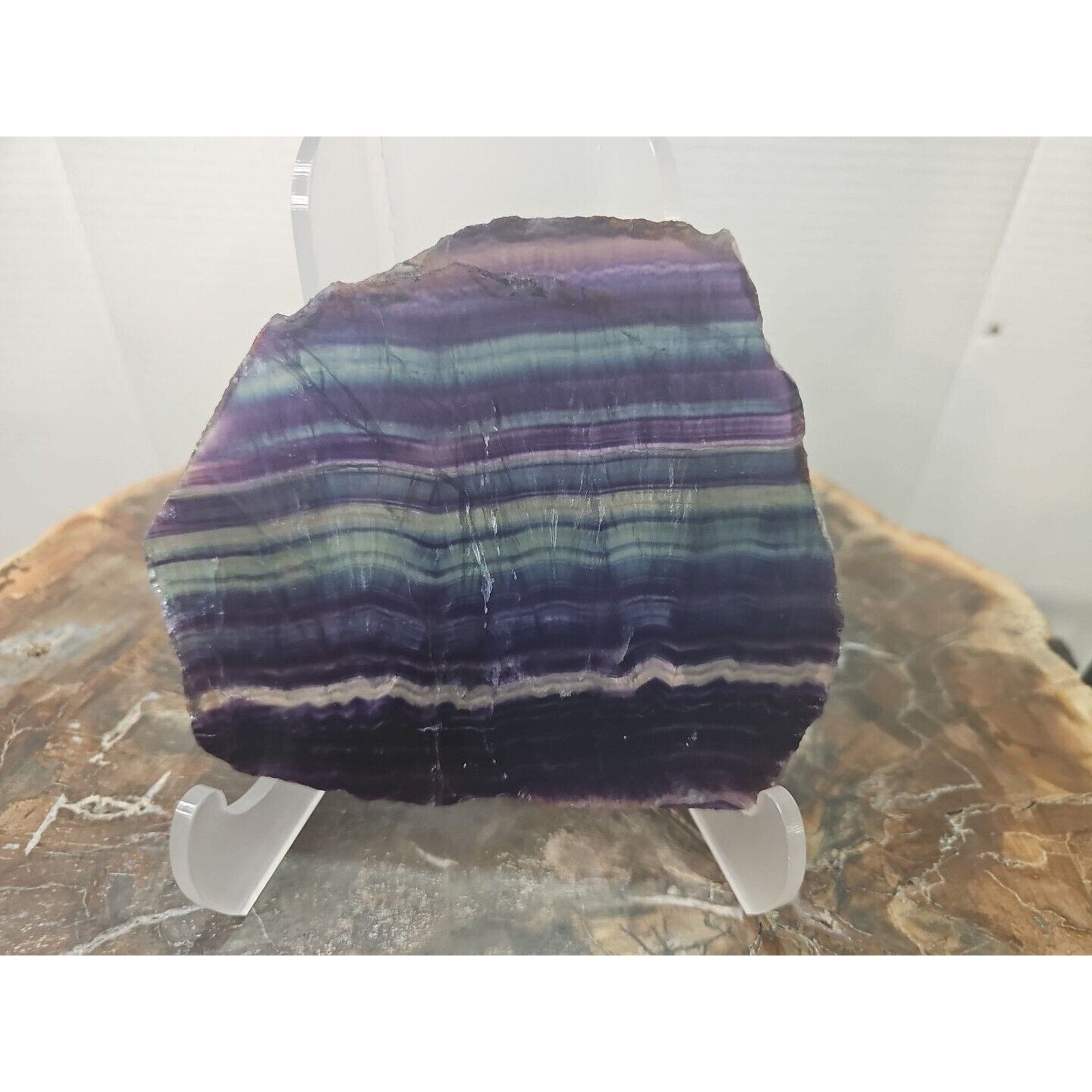 380G Natural beautiful Rainbow Fluorite Crystal flake original stone specimen