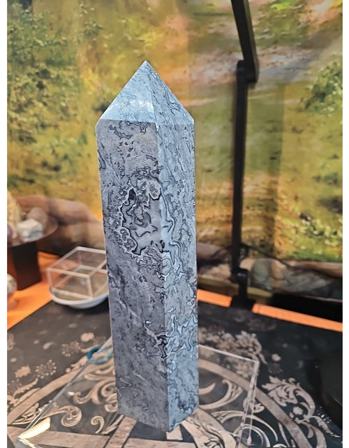 Load image into Gallery viewer, 7.05lb 12in Tall Crazy Lace Jasper Crystal Point Tower Healing

