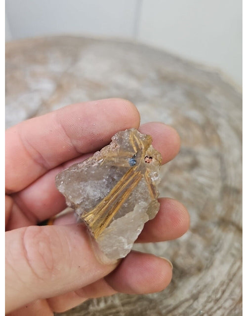 Load image into Gallery viewer, RARE NATURAL Golden Hair Rutilated Quartz Crystal Specimen
