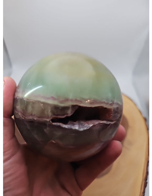 Load image into Gallery viewer, Rainbow Fluorite Quartz Crystal Sphere - Polished Healing

