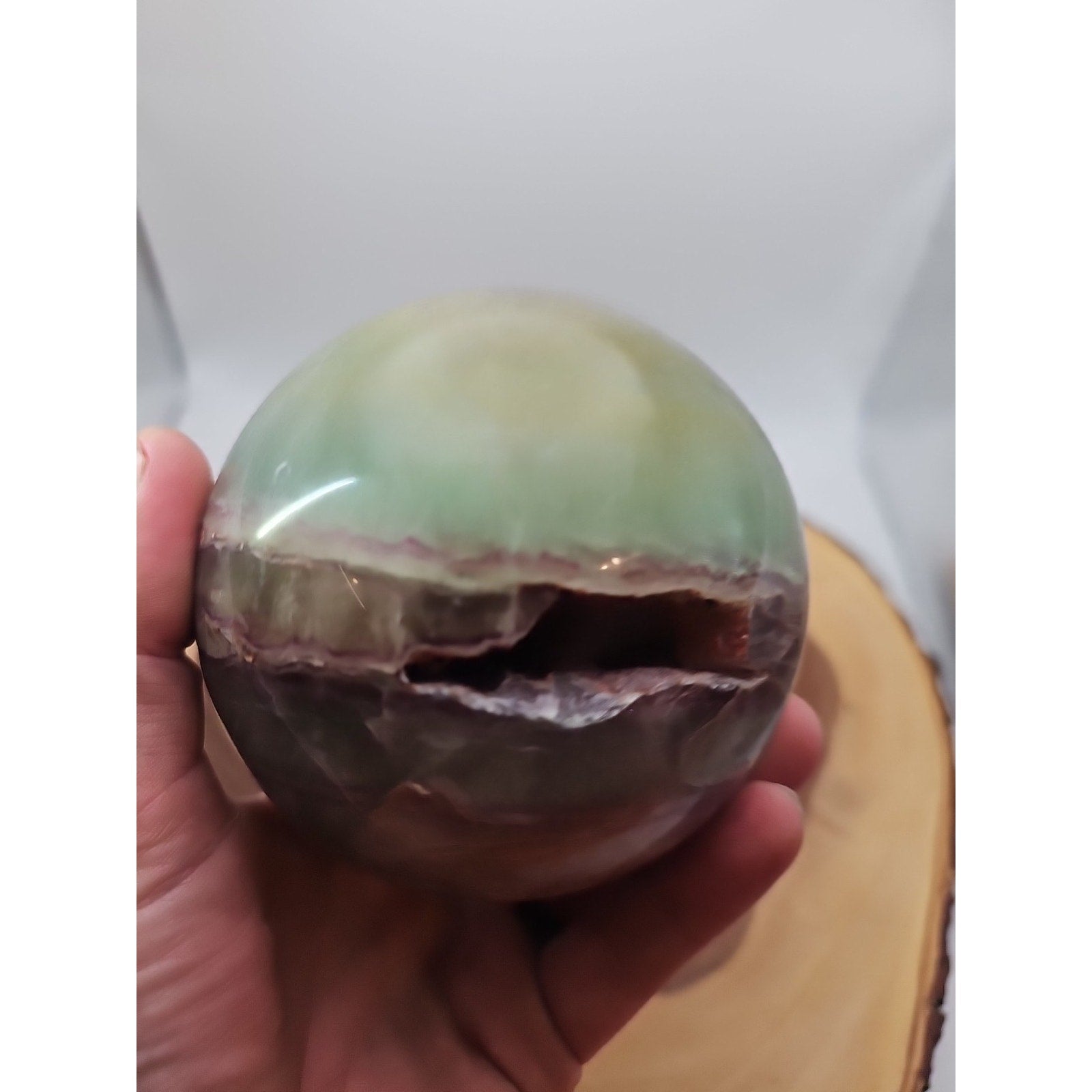 Rainbow Fluorite Quartz Crystal Sphere - Polished Healing