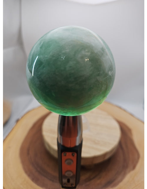 Load image into Gallery viewer, 1.43lb Natural Rainbow Fluorite Quartz Crystal Sphere Ball Polished
