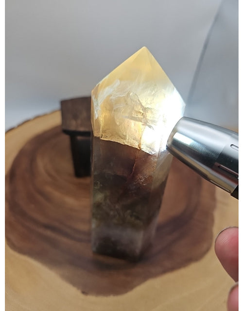Load image into Gallery viewer, 1.95lb Fluorite Quartz Crystal Point W/Stand
