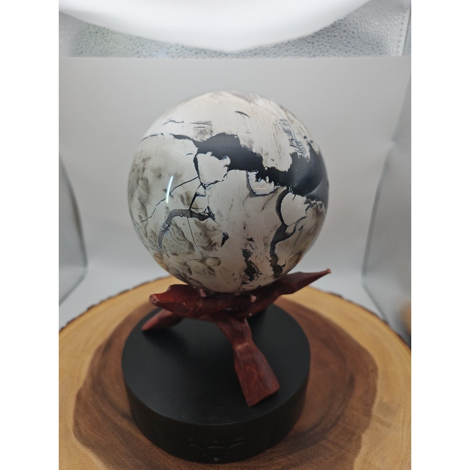 5.83lb Natural Volcanic agate Quartz Magic Crystal Healing Ball Sphere Healing