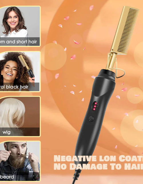 Load image into Gallery viewer, Hair Straightener Comb Pro Electric Beard Straightening Comb Heat Hot Comb Press
