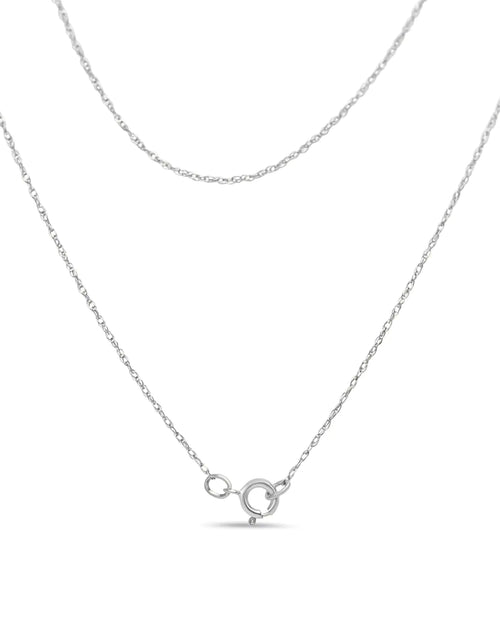 Load image into Gallery viewer, .925 Sterling Silver 1/4 Cttw Diamond Lock Pendant Necklace with Paperclip Chain (H-I Color, SI2-I1 Clarity)
