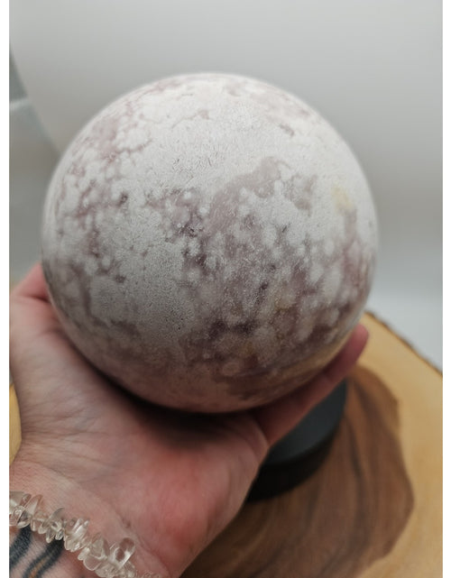 Load image into Gallery viewer, 6.55lbs Natural Cherry Blossom Agate Sphere Quartz Crystal Ball
