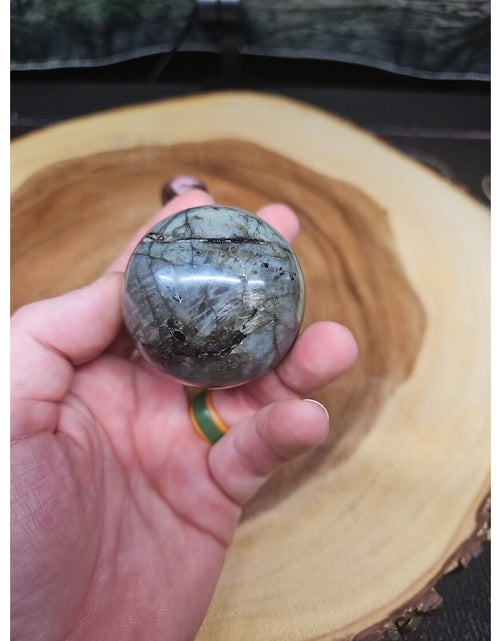 Load image into Gallery viewer, Labradorite Sphere 50mm W/Stand
