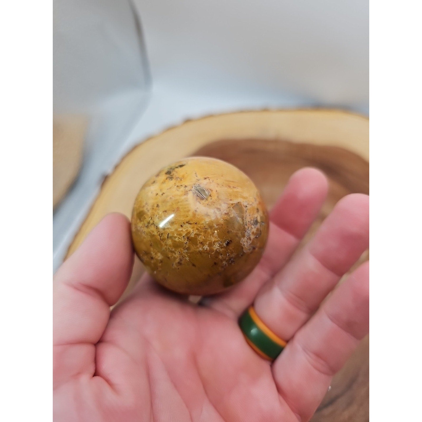 Ocean Jasper Sphere W/Stand 187g