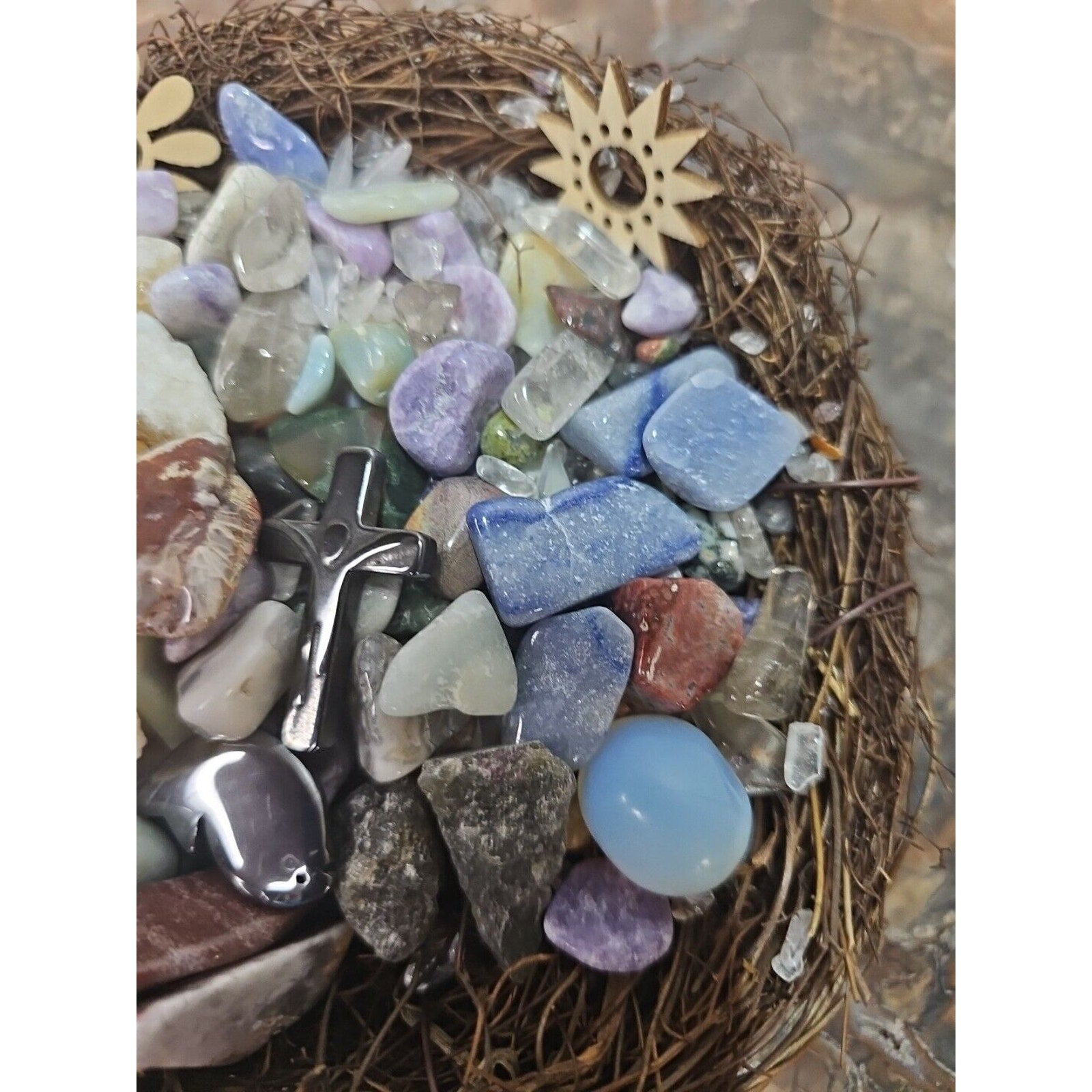 Tumbled Stones In Birds Nest 400g