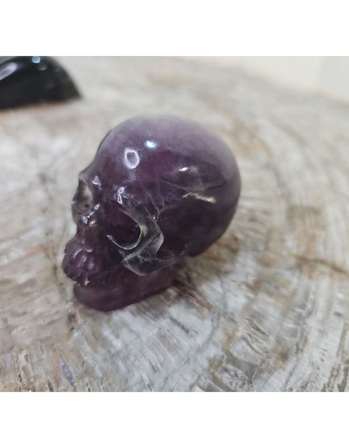 Load image into Gallery viewer, Natural Skull Lot of 5 Skulls: Spider Web Jaspers Fluorite Labrodite, Obsidian
