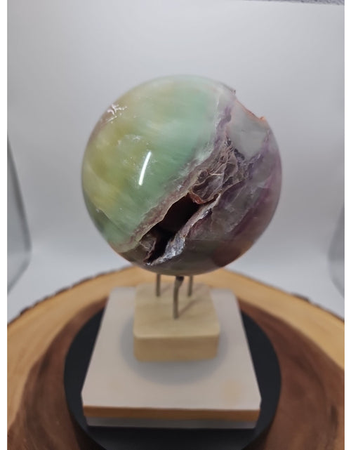 Load image into Gallery viewer, Rainbow Fluorite Quartz Crystal Sphere - Polished Healing
