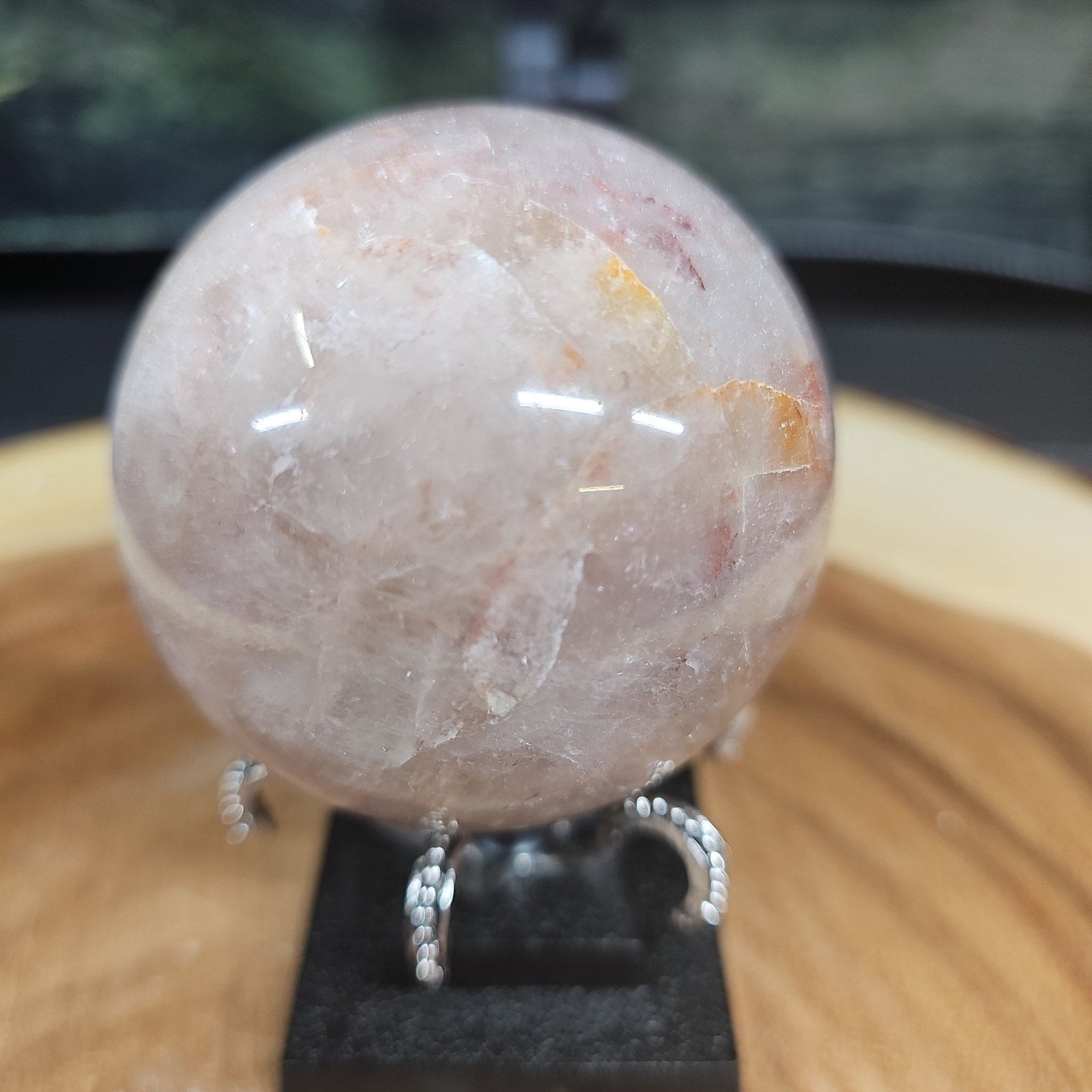 Ocean jasper quartz sphere