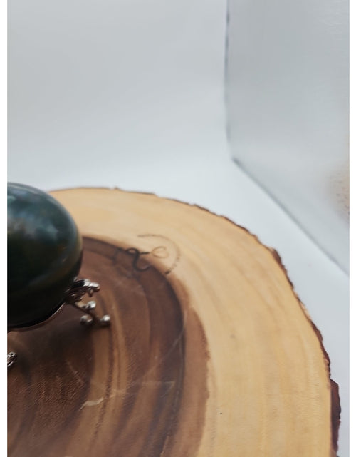 Load image into Gallery viewer, 1 Pair Moss Tree Agate Sphere W/Stand 52mm .93lb
