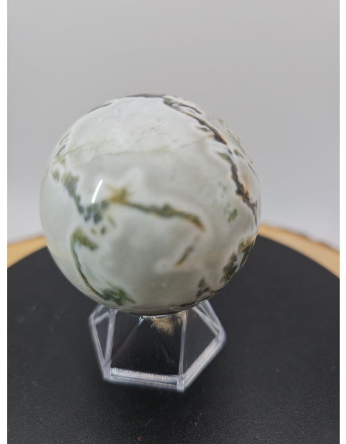 Load image into Gallery viewer, Moss Agate Sphere 187g Wstand 51mm
