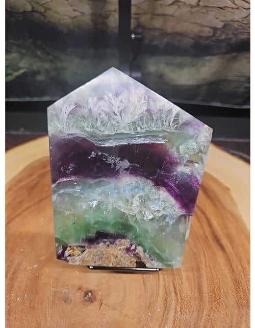 Load image into Gallery viewer, 1.15LB Natural fluorite snowflake feather fluorite crystal quartz healing
