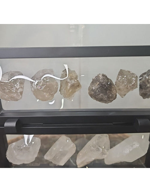 Load image into Gallery viewer, Quartz Crystal &amp; Smokey Quartz W/Stands Total Weight 1.33lbs Great Show Item
