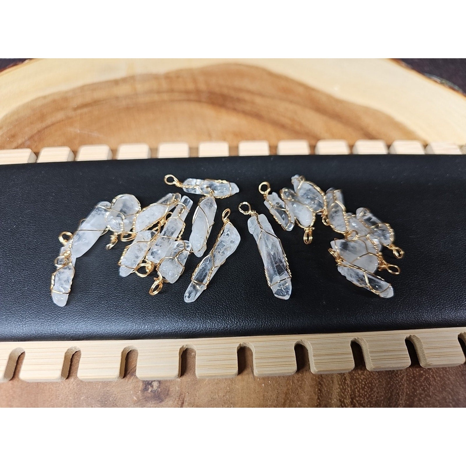 Wire Wrap Quartz Crystal Lot Of 19