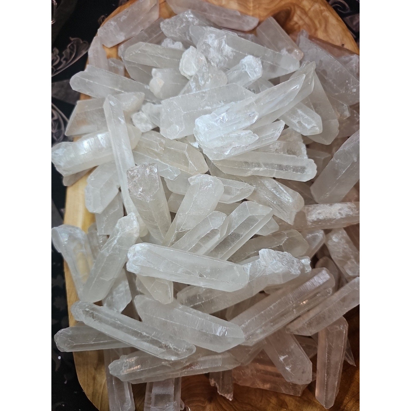 1lb Natural Clear Quartz Crystal Points Original Stones Brazil