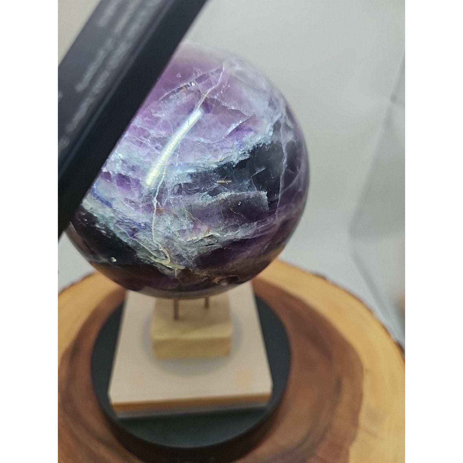6.4" Natural Rainbow Fluorite Quartz Crystal Sphere