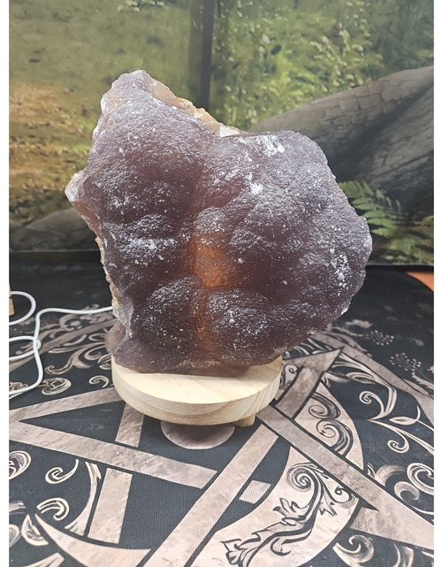 Load image into Gallery viewer, 11.9LB Natural fluorite quartz crystal Cluster specimen W/led Back Light Stand
