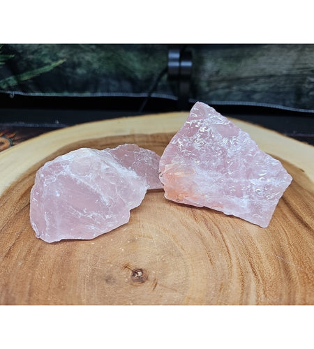 1 Pair Rose Wuartz Raw Chunk 1lb