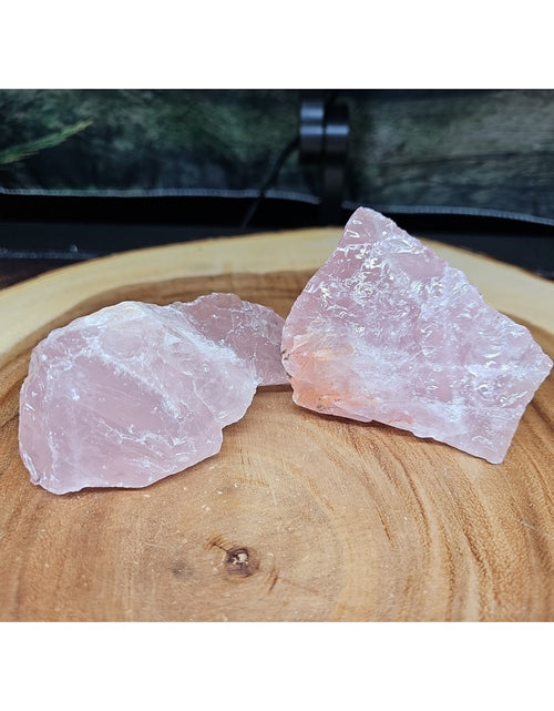 Load image into Gallery viewer, 1 Pair Rose Wuartz Raw Chunk 1lb

