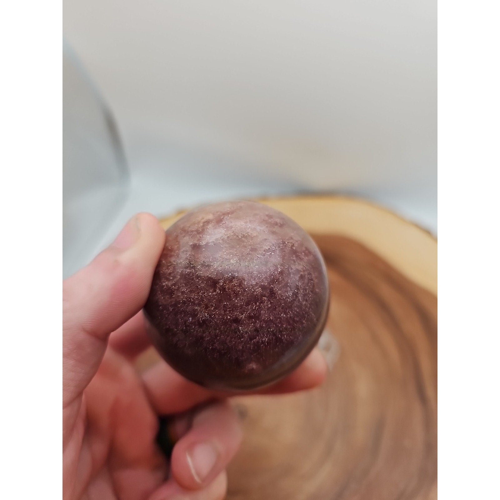 Strawberry Quartz Crystal Sphere 260g 55mm