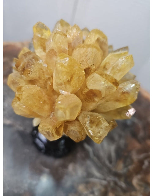 Load image into Gallery viewer, 1.12LB Yellow Phantom Quartz Crystal Cluster Mineral Specimen W/Stand
