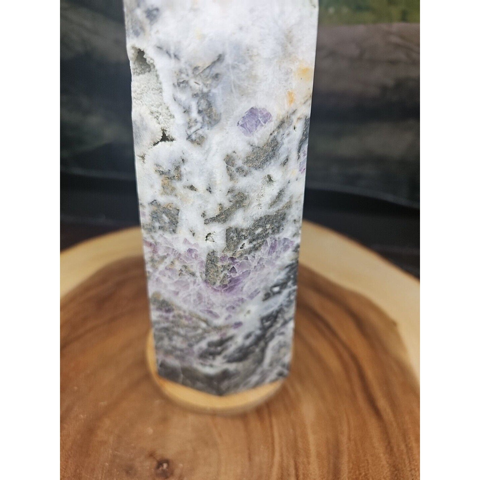 3.41LB 1Pcs Natural Rainbow Fluorite Quartz Crystal Point Tower Polished Healing