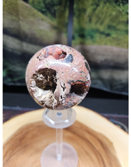 Load image into Gallery viewer, 1.17LB Natural Vesuvianite Agate Carnelian Crystal Geode Sphere Ball Healing
