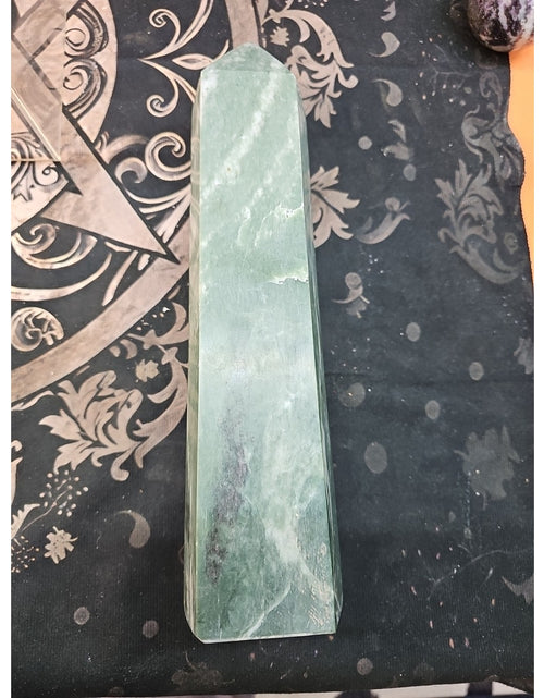 Load image into Gallery viewer, 5.04lbs 11.5in Tall Green Jasper Crystal Point Tower Healing
