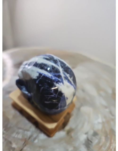 Load image into Gallery viewer, 356G Natural Blue stripe quartz hand Carved skull crystal healing
