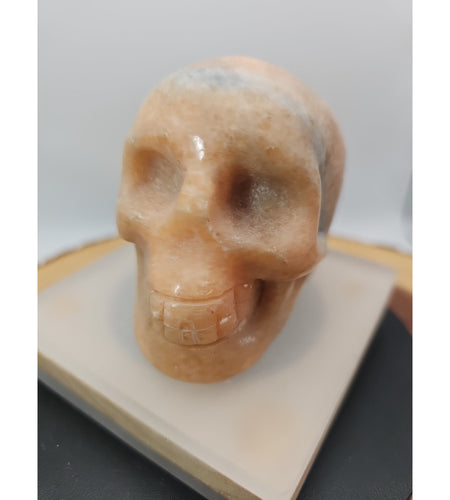 1.24lb Natural Jasper Calcite Skulls Crystal Carving Mixed Stones Healing