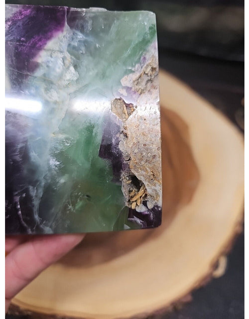 Load image into Gallery viewer, 1.15LB Natural fluorite snowflake feather fluorite crystal quartz healing
