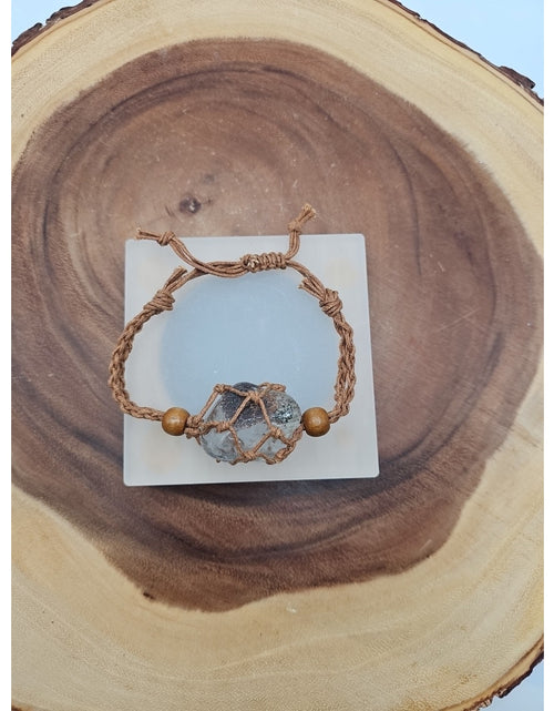 Load image into Gallery viewer, Huge ghost crystal bracelet W/hemp Rope
