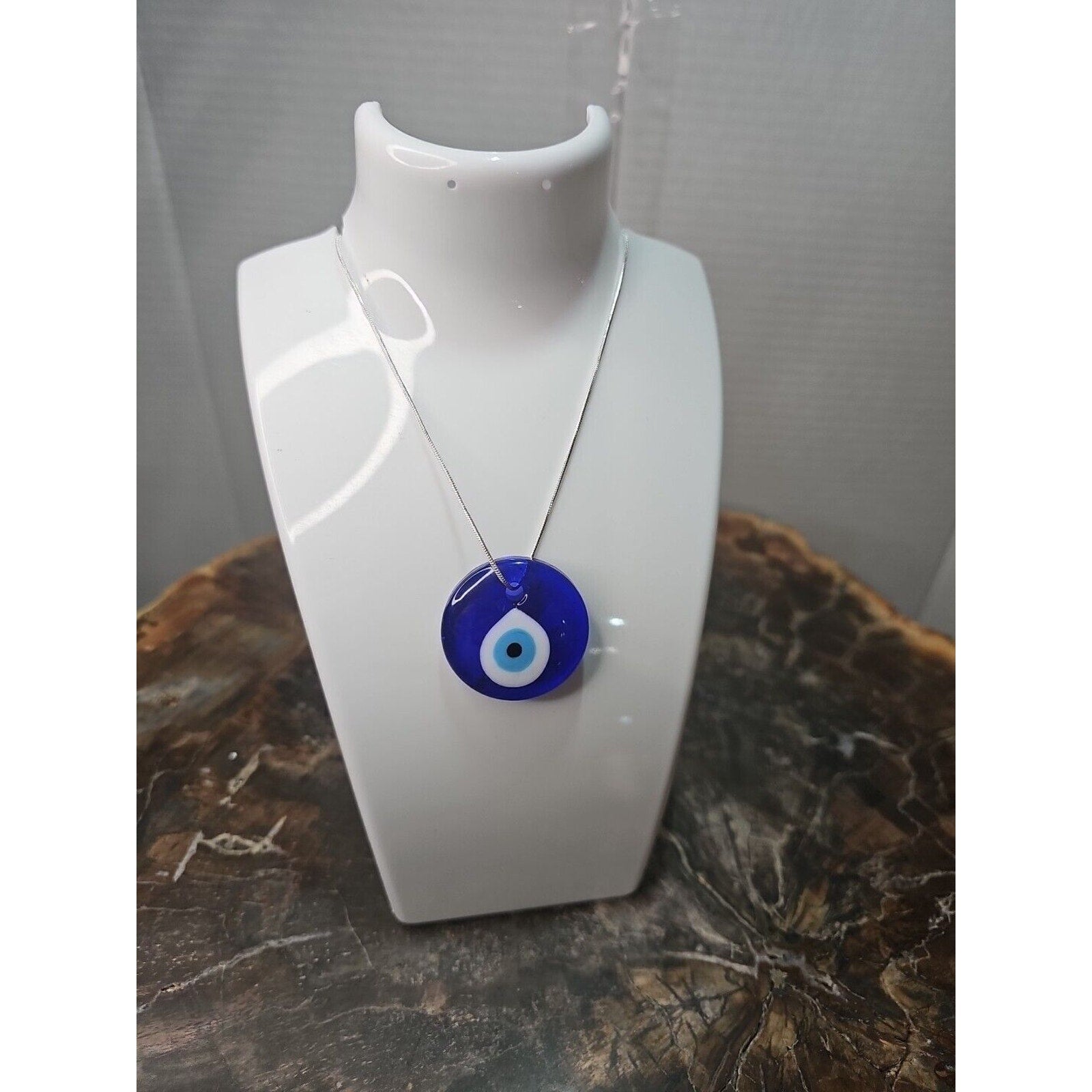 Evil Eye Necklace 925 Silver Chain Protection/Good Luck