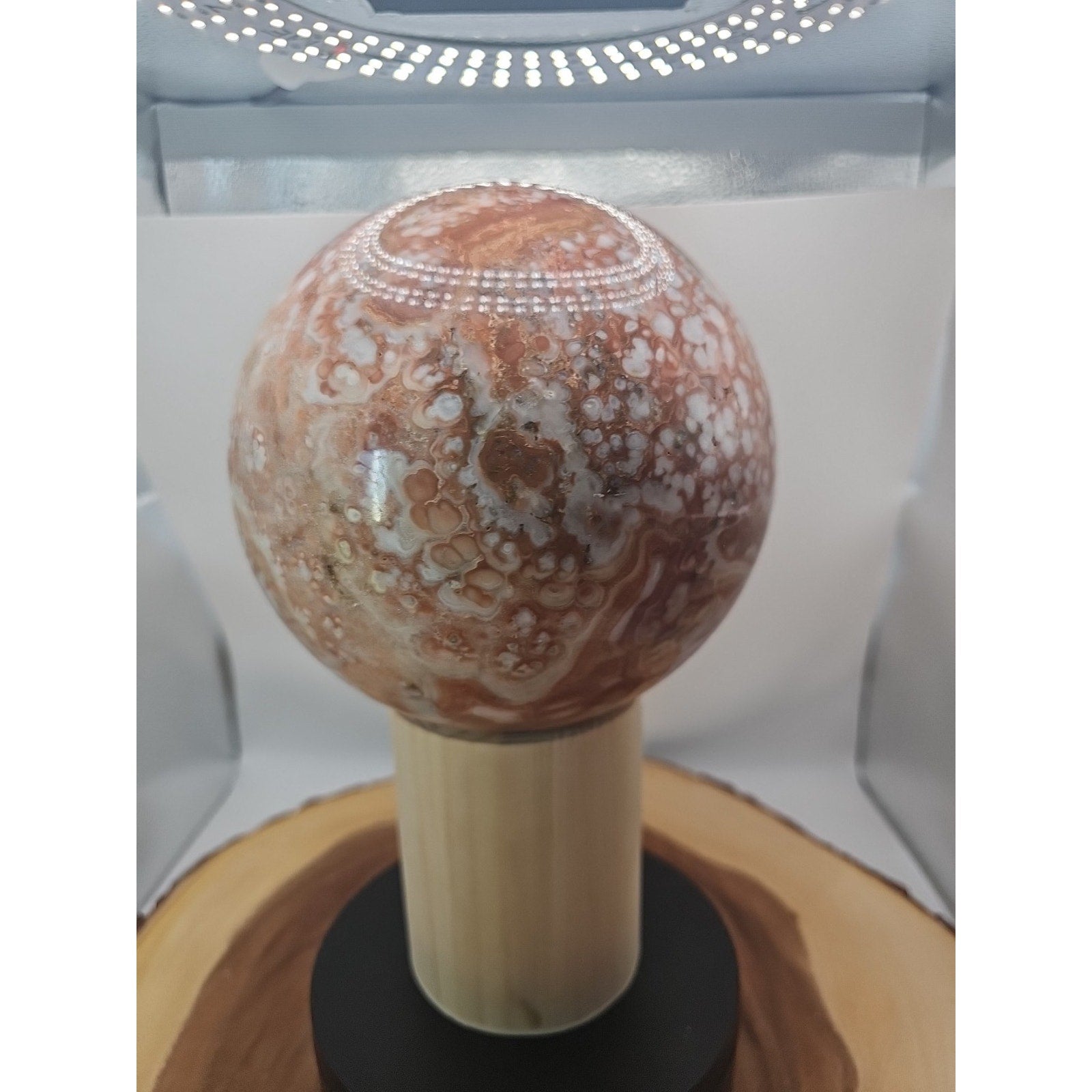 10.42LB Natural Chocolate Agate Sphere Ball Reiki Gem
